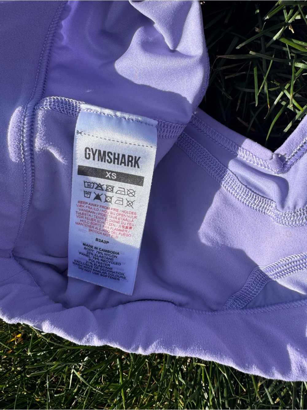 Gym Shark Lilac Twist-Front Sports Bra - Size XS - Picture 5 of 5